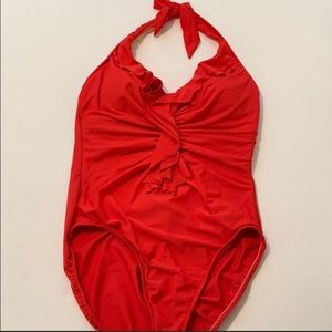 Miraclesuit Red Halter Top One Piece